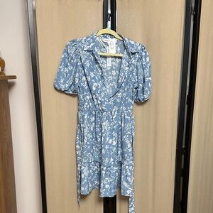 Emma & Michele Blue and White Floral Dress